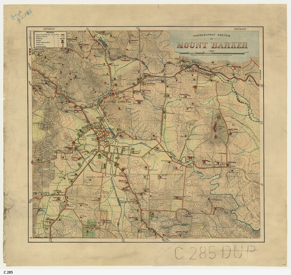 Topographic sketch of Mount Barker cartographic material